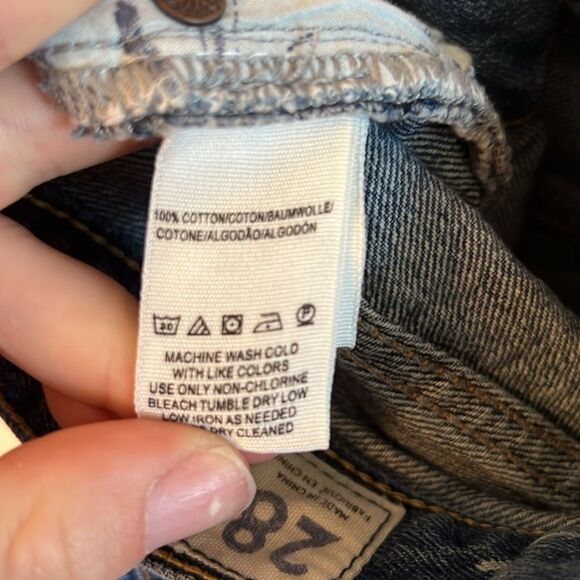 We The Free Womens Distressed High Rise Denim Shorts Size 28 - Picture 6 of 9